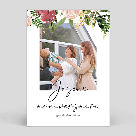 Carte anniversaire adulte Fleurs Sauvages