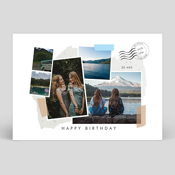 Carte anniversaire adulte Scrapbooking