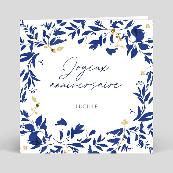 Carte anniversaire adulte Esprit Azulejos