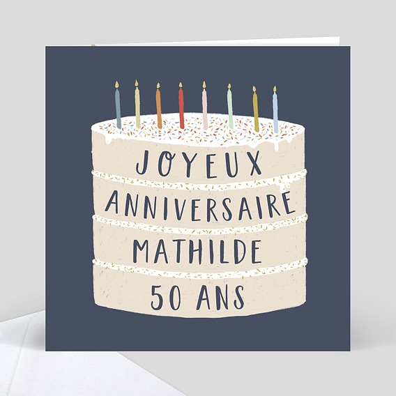 Carte anniversaire adulte Giant Birthday Cake