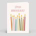 Carte anniversaire adulte Bougies Multicolores Recto