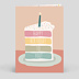 Carte anniversaire adulte Gâteau de Fête Recto