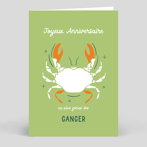 Carte anniversaire adulte Astro Cancer