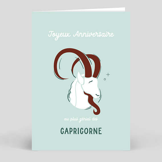 Carte anniversaire adulte Astro Capricorne