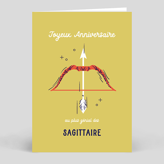 Carte anniversaire adulte Astro Sagittaire