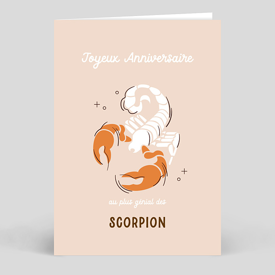 Carte anniversaire adulte Astro Scorpion