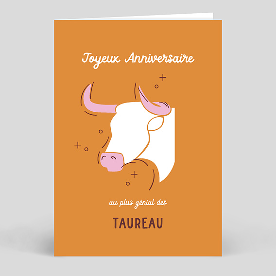 Carte anniversaire adulte Astro Taureau