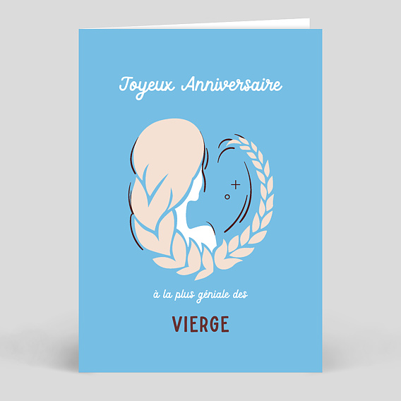 Carte anniversaire adulte Astro Vierge