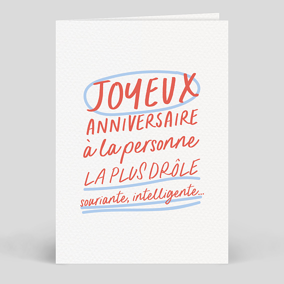 Carte anniversaire adulte Détail caché