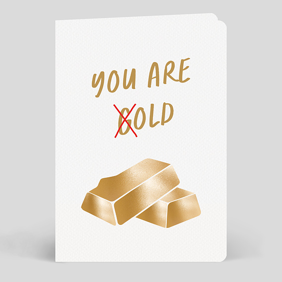 Carte anniversaire adulte Gold