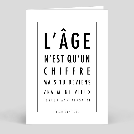 Carte anniversaire adulte Humour Opticien