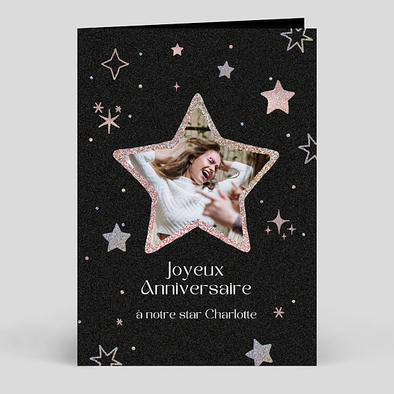 Carte anniversaire adulte Notre Star