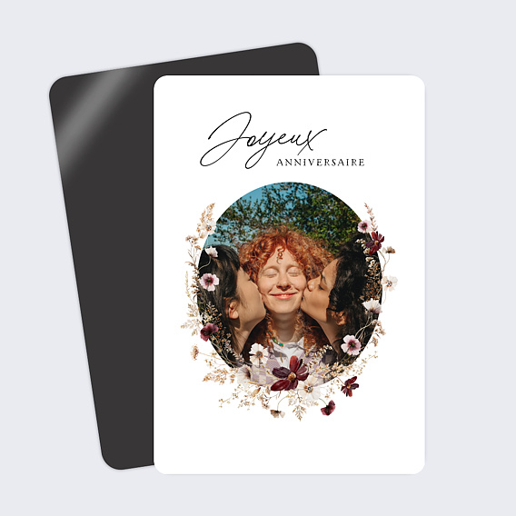 Carte anniversaire Couronne de Fleurs Sauvages