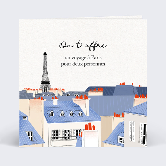 Carte anniversaire Toits de Paris