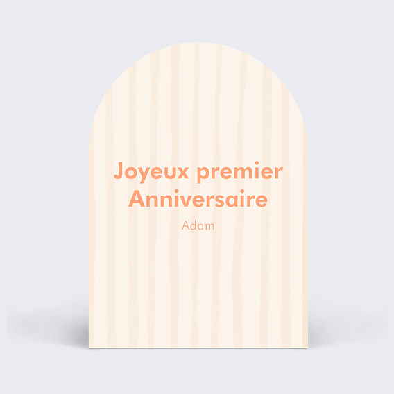 Carte anniversaire enfant Arche rayures