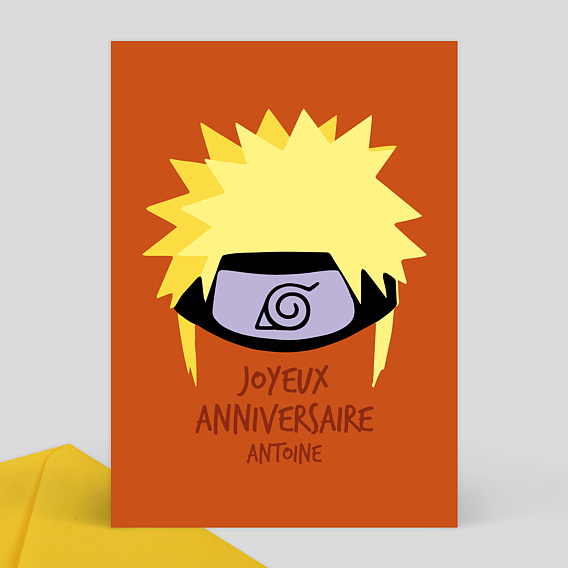 Carte anniversaire enfant Manga