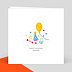 Carte anniversaire enfant Goûter d'anniversaire festif Verso