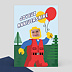 Carte anniversaire enfant Jeu de Construction