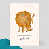 Carte Anniversaire enfant Lion Festif