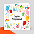 Carte anniversaire enfant Goûter d'anniversaire festif