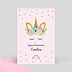 Carte anniversaire enfant Licorne Rose