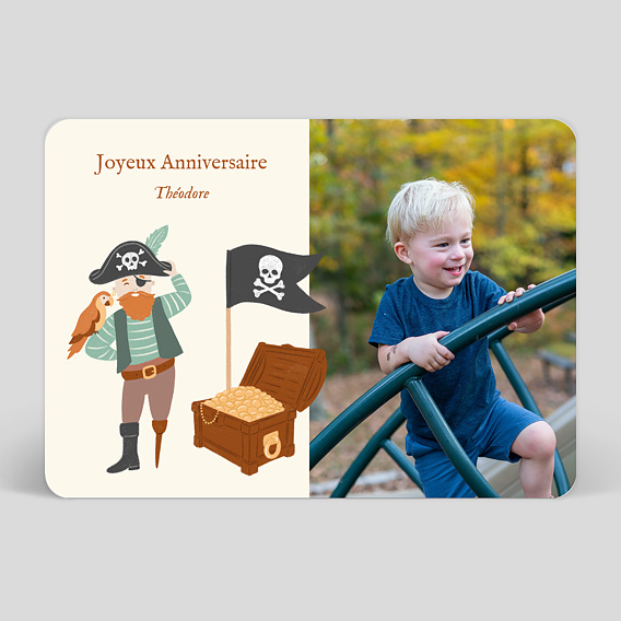 Carte anniversaire enfant Grand Pirate