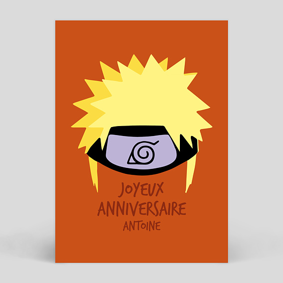 Carte anniversaire enfant Manga