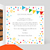 Carte anniversaire enfant Goûter d'anniversaire festif Intérieur Droit