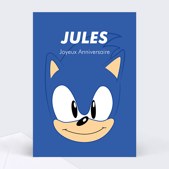 Carte anniversaire enfant Vitesse Supersonique