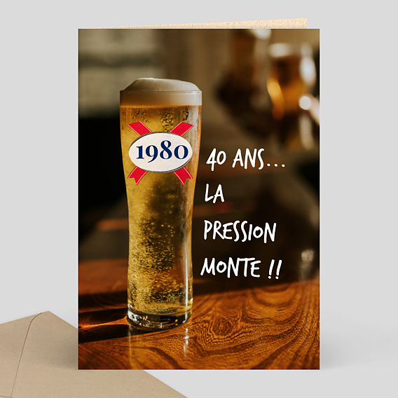 Carte Anniversaire Biere Pression Popcarte