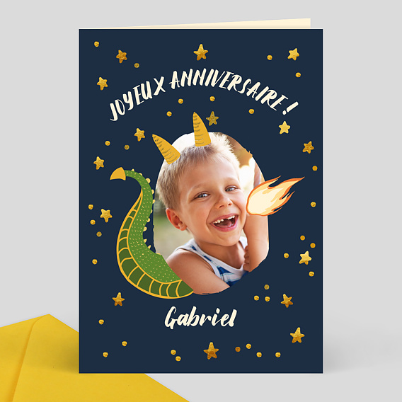 Carte Anniversaire Dragon Popcarte