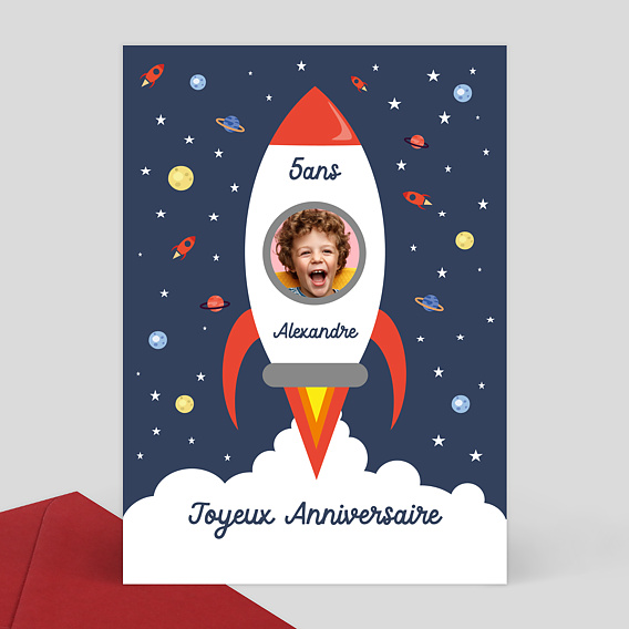 Carte Anniversaire Fusee Popcarte