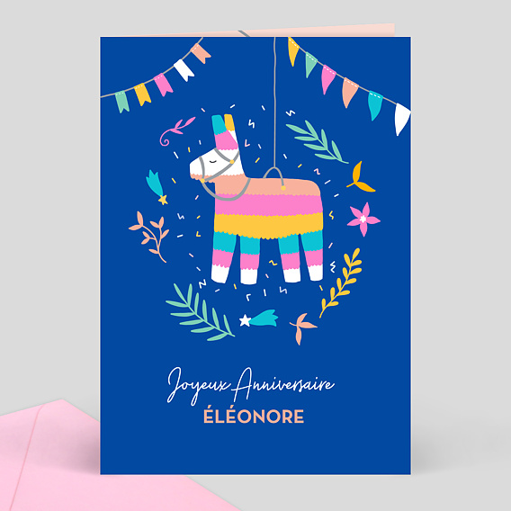 Carte Anniversaire Lama Pinata Popcarte