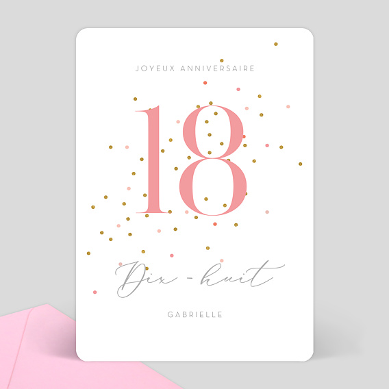 Carte Anniversaire Milestone Petits Pois 18 Ans Popcarte