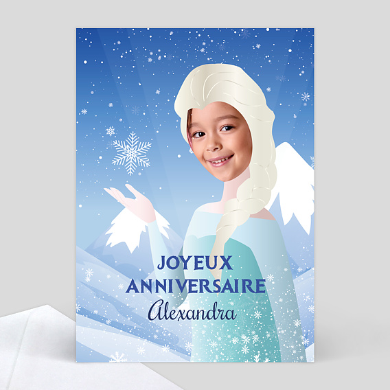 Carte Anniversaire Reine Des Neiges Popcarte