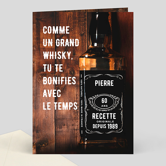 Carte anniversaire adulte Pur Malt