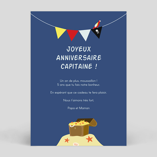 Carte Anniversaire Bateau Pirate Popcarte