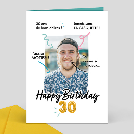 Carte anniversaire adulte Sacré Toi