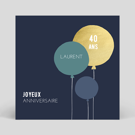 Carte anniversaire adulte Balloons