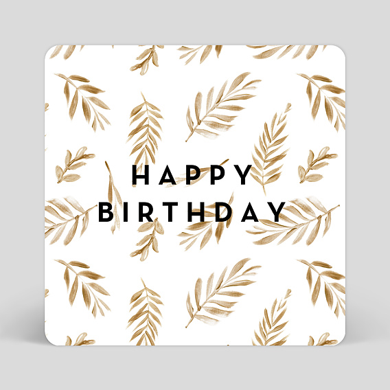 Carte anniversaire adulte Golden Jungle