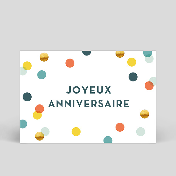 Carte anniversaire adulte Confettis Chic