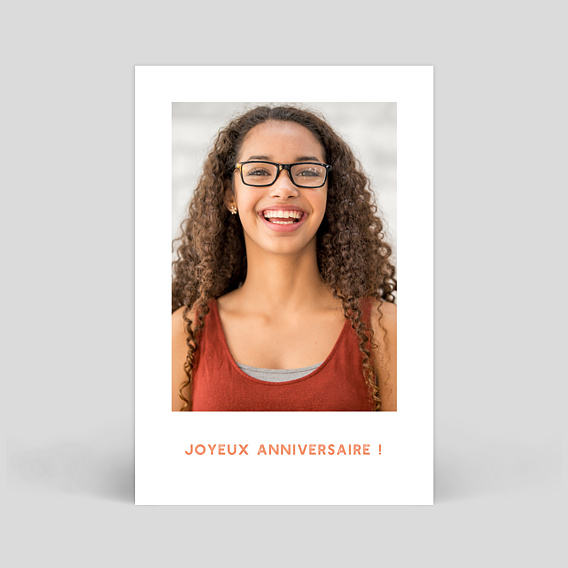 Carte anniversaire enfant Polaroïd Simple Vertical