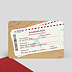 Carte anniversaire adulte Boarding Pass - Bon Pour Voyage