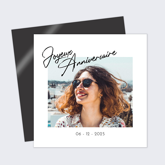 Carte anniversaire Signature