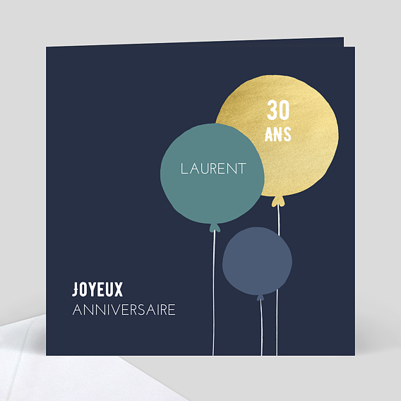 Carte anniversaire adulte Balloons