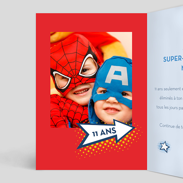 Carte Anniversaire Super Heros Popcarte