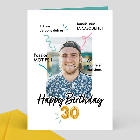 Carte anniversaire adulte Sacré Toi