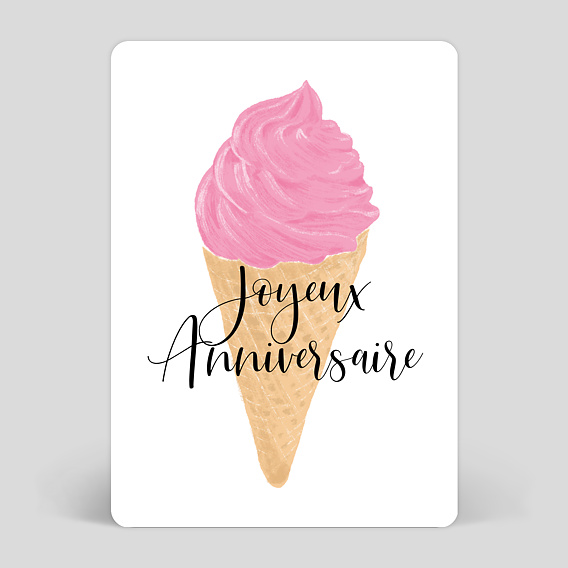 Carte anniversaire adulte Ice Cream