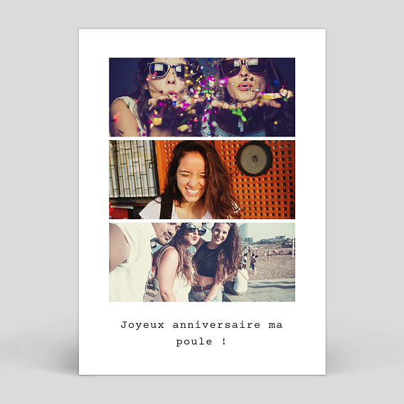 Carte anniversaire adulte Polaroid Simple III