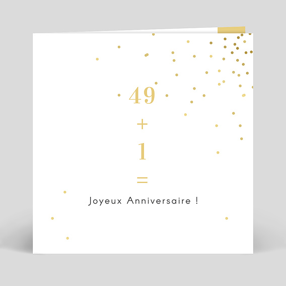 Carte anniversaire adulte Addition